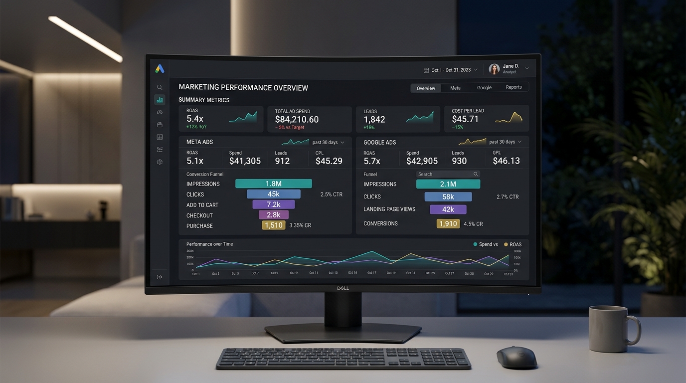 Full-Funnel Meta & Google Ads Performance Framework - Paid Advertising